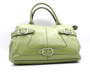 Franco Sarto Olive Green Handbag Zip Closure Compartments Stylish Chic PreOwned - Picture 1 of 11