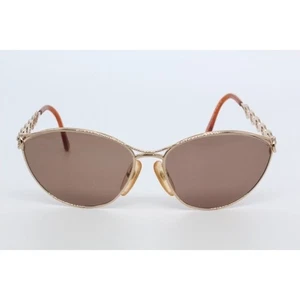 Christian Dior 2843 Vintage Oval Sunglasses Gold Brown Made in Austria - Picture 1 of 7