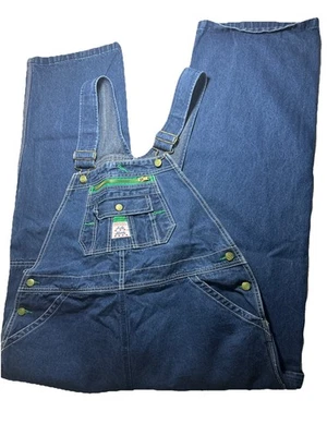 Mono con tirantes Lady Liberty de colección para mujer talla 18 regular denim utilitario 36x29" dobladillo Foto 1 de 4