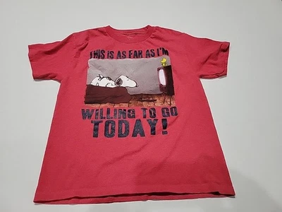 Peanuts Snoopy This Is As Far As I'm Going Today Shirt Size Medium - Image 1 of 4