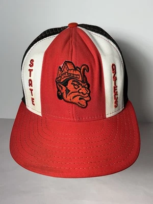 Vintage San Diego State Aztecs NCAA College Snapback Hat AJD Lucky Stripes LARGE - Image 1 of 4