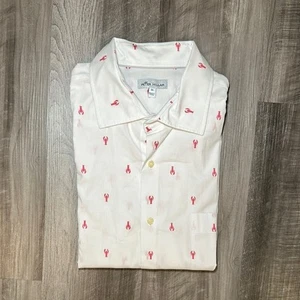 Peter Millar Maine Squeeze Crab Short Sleeve Button Down - XL - Picture 1 of 6