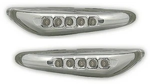 Seitenblinker SET for BMW 3 Series 3er E46 2001-2005 Chrom LED AU KBBM12WP XINO  - Picture 1 of 10