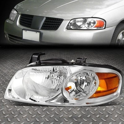 PARA 04-06 NISSAN SENTRA CARCASA CROMADA IZQUIERDA ESTILO OE FARO LÁMPARA NI2502151 Foto 1 de 4