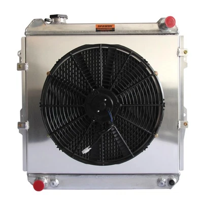 SPAWON For Toyota Pickup 4-Runner 1988-1995 V6 3.0L 3 Row Radiator + Fan Shroud - Image 1 of 4