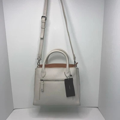 Bolso de ciudad mediano ZARA asa superior bandolera correa marfil/beige/piel sintética/nuevo con etiquetas Foto 1 de 4