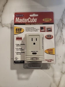 NEW Vintage Belkin D5C594-TEL Surge Protector and Phone Line Protector - Picture 1 of 13