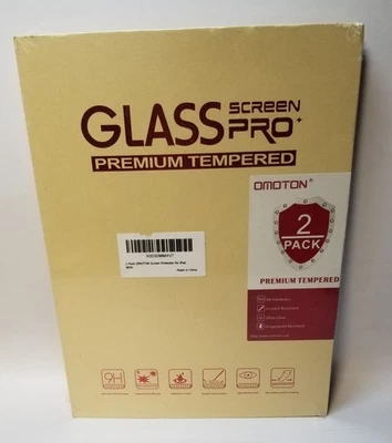 Omoton Ipad Screen Protector 2-pack Tempered Glass 9h Scratch Resistant Vintage - Image 1 of 4