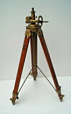 Vintage Royal Style Wooden Tripod Stand Floor Lamp Home Decor Without Shade - Image 1 of 4