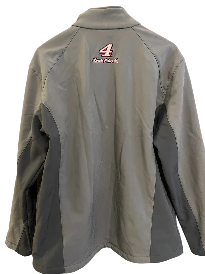 Kevin Harvick 2014 Chase #4 Budweiser Gray Full Zip Soft Shell Jacket - Image 1 of 4