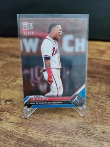 Orlando Arcia - 2023 MLB TOPPS NOW Tarjeta 64 RBI Walk off Azul Paralelo 35/49 - Imagen 1 de 2