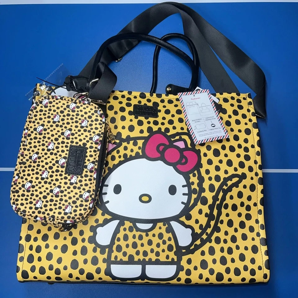 Juego de 3 bolsas de viaje Hello Kitty con estampado integral NUEVO con etiquetas Foto 1 de 4