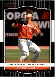 2008 Razor Signature Series Black #91 Dennis Raben /200
