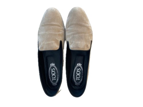 TOD’S Tod's Beige Suede Leather Loafers – Women's Size 38