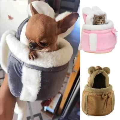 Mochila de viaje al aire libre Chihuahua cachorro perro portador invierno cálida bolsa de transporte para mascotas Foto 1 de 4