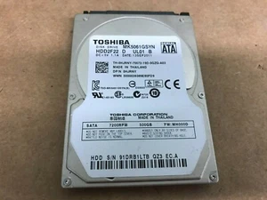 Toshiba 500GB SATA 2.5 Hard Drive MK5061GSYN,  HDD2F22 D UL01 B,  FW:MH000D - Picture 1 of 2