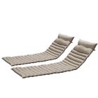 2PCS Set Outdoor Chaise Lounge Cushion Replacement