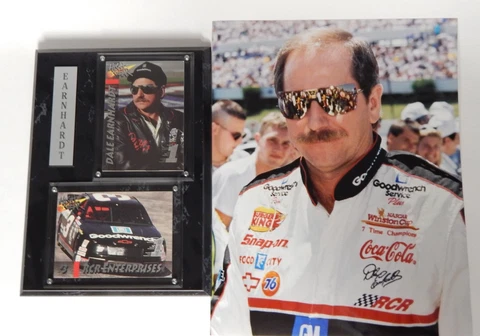 Dale Earnhardt Vintage 6x8 Plaque and Photograph Cover