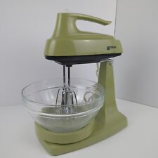 Vintage GS Iona Mixer Retro Avocado Green With Glass Bowl And Beaters WORKING