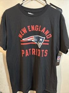 Mens Size Med NFL T Shirt New England Patriots Officially Licensed Black - Picture 1 of 5