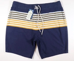 FAT FACE CAMBER STRIPE PRINT SWIM BEACH POOL SHORTS - NAVY 973652 MEN XL 2XL - Picture 1 of 19