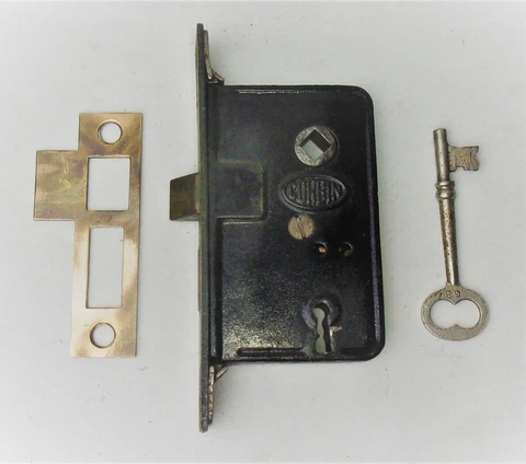 Antique Vintage Mortise Lock w/ Key Strike Plate RESERVED!!! Cover
