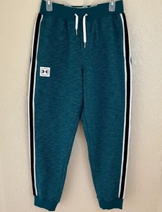 Under Armour Mens Track Sweat Pants Size Medium M Teal Green Tapered Leg NEW - Picture 1 of 10