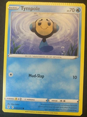 Tympole 042/203 - Pokemon TCG - Evolving Skies - Misprint Miscut CRIMPED - Image 1 of 2