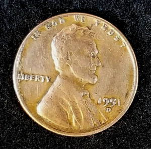 1951-D Lincoln Wheat Small Cent Penny FILLED 5 ERROR COIN, Nice coin - Bild 1 von 7