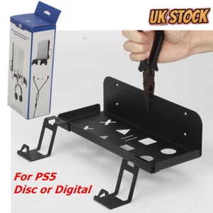 5in1 Wall Mount Bracket for PlayStation 5 PS5 Disc &Digital Edition Wall Holder - Picture 1 of 12