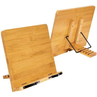 ONVAYA® Bambus Leseständer | Buchstütze | Perfekt zum Halten für Tablets Bücher - Bild 1 von 4