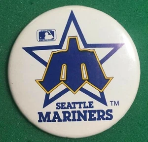 SEATTLE MARINERS 1979 ALL STAR GAME SEASON LOGO VINTAGE LICENSED BUTTON - Picture 1 of 1