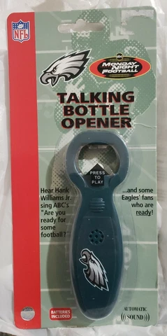 BRAND NEW!!! Philadelphia Eagles Monday Night Football Talking Bottle Opener!! Cover