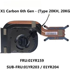 CPU Cooling Fan Cooler For Lenovo ThinkPad X1 Carbon 6th Gen 01YR204 01YR203 - Afbeelding 1 van 5