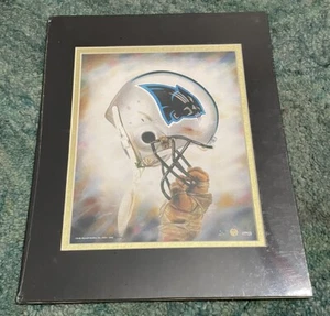 Carolina Panthers Helmet Lithograph Print Kelly Russell Studios 1994 - Picture 1 of 2