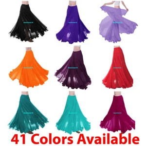360 Vollkreis Rock Chiffon lang Swing Bauchtanz Kostüm Tribal Maxi Jupe IN - Bild 1 von 43