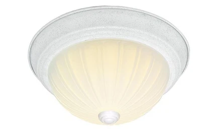 SATCO-NUVO 60-445 3-LIGHT CFL FLUSH MOUNT LIGHT FIXTURE 15" WHITE - Image 1 of 2