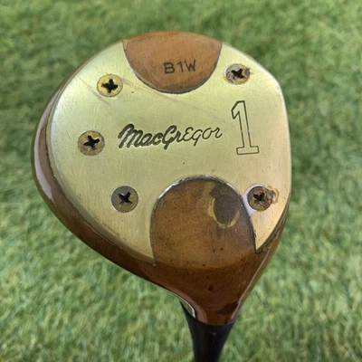 MacGregor George Bayer B1W Driver Jumbo Persimmon Stiff Flex Head Steel RH 43" - Image 1 of 4