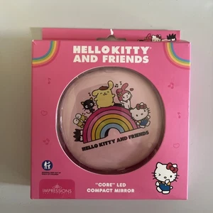 Hello Kitty And Friends “Core” LED Compact Mirror 2024 Impressions Vanity NIB - Picture 1 of 6
