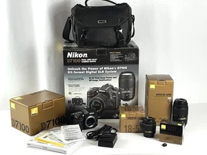 Nikon D7100 Bundle 2 Lenses Manuals and More Original From Costco $1699 - Picture 1 of 17