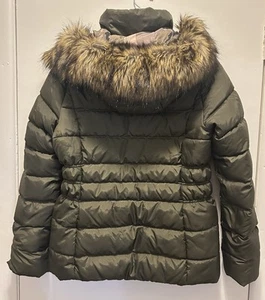 The North Face Gotham II Coat Green Camo Lining Fur Hood RARE Size Small - Imagen 1 de 15
