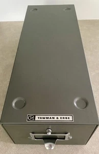 Vintage Yawman & Erbe Mfg Metal Card Catalog File Box - Picture 1 of 4