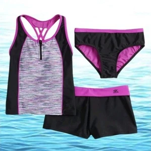 Zero Exposure Girls 3 Piece Swimsuit, Top Worn Twice. Size 16 - Picture 1 of 5