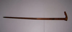 ANTIKER VINTAGE ZAKOPANE FLORAL GESCHNITZTER HOLZ SPAZIERSTOCK STOCK  - Bild 1 von 11