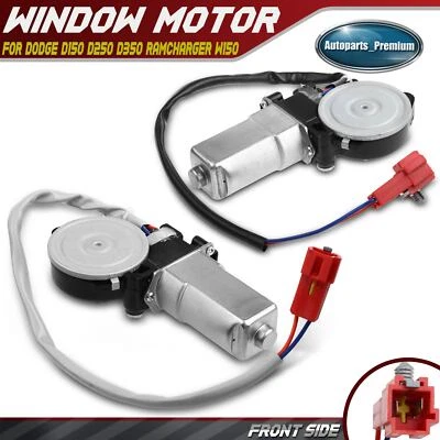 2x Front Power Window Motor for Dodge D150 D250 D350 Ramcharger W150 W250 90-93 - Image 1 of 4