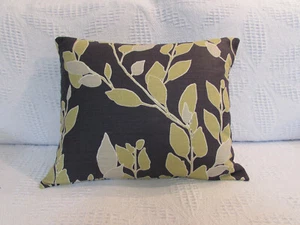 Cushion Cover, Dark Grey, Beige, Pale Green, "Willow", John Lewis,17" x 14". - Picture 1 of 12