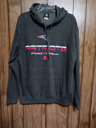 VETEMENTS Felpa con cappuccio NFL New England Patriots grigia abbigliamento squadra taglia adulti large