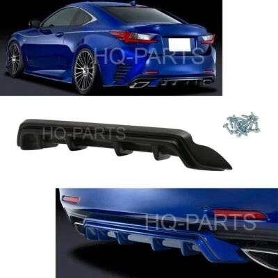 Fits 15-18 Lexus RC300 RC350 F-Sport Rear Bumper Diffuser 4 Fins Silkblaze Style - Image 1 of 3