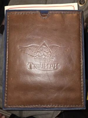 Lucky Brand Triumph Cowhide Leather iPad Tablet Sleeve Cover Case Cognac 10”x8” - Image 1 of 4