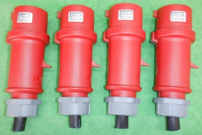 MENNEKES ME 530P6-14 Male Pin & Sleeve Plug Connector 4P 5W 30A    LOT OF 4 - Image 1 of 4